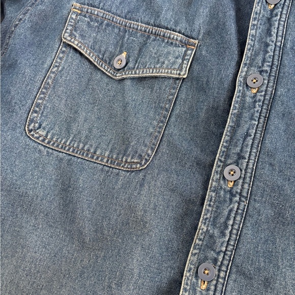 Vtg Northwest Territory Sherpa Lined Denim Trucker Shirt Jacket Shacket Mens XL - Picture 8 of 15